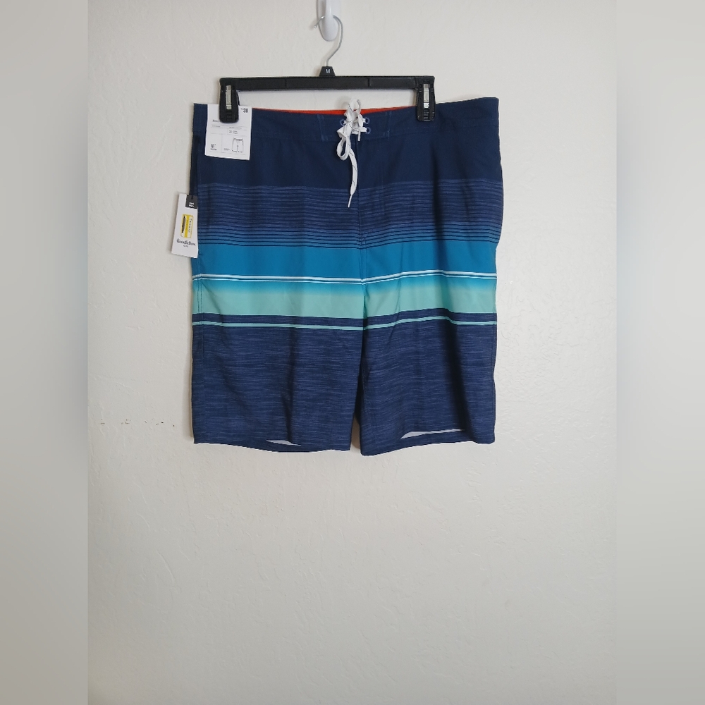 Goodfellow Men's Blue Swim Shorts, Size 38